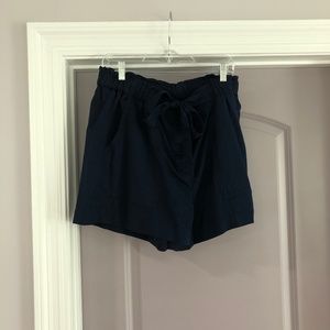 Loft Navy size 12 tie waist shorts